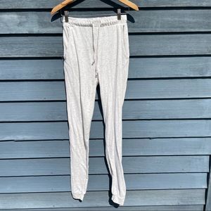 Nasty Gal Ivory and gray joggers sweat pants size 6